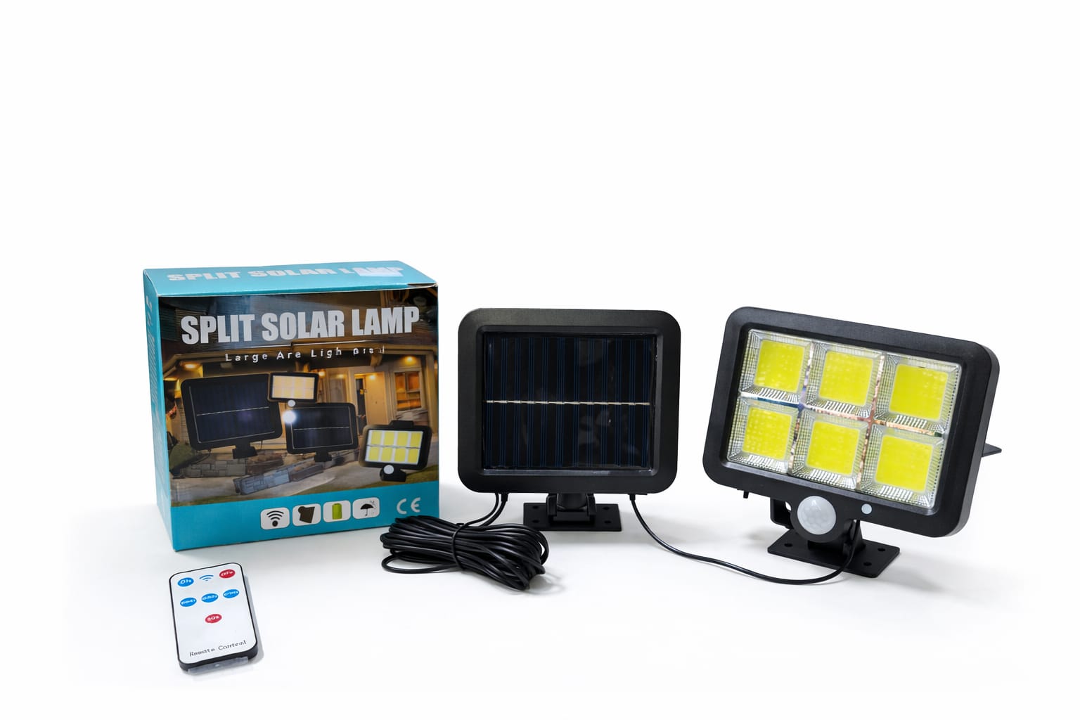 Geteilte Solar-LED-Leuchte mit Fernbedienung